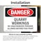 Signmission Quarry Workings No Unauthorized Persons Danger Sign, Vinyl Decal, 10in W x 7in L, 2PK OS-2PACK-DS-D-710-L-1891 - alternate 4